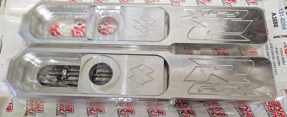 2006-2009 Suzuki 600 750 1000 extensões de braço oscilante - 4-10" - Logotipo GSXR polido - Imagem 1 de 1