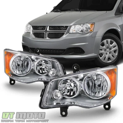 2011-2019 Dodge Grand Caravan 08-16 Chrysler Town & Country Headlights Headlamps - Image 1 of 4