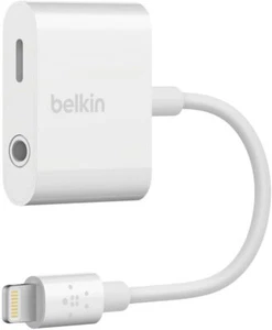 Belkin 3.5 mm Audio Charge Rockstar Adapter iPhone 14 13 12 ProMax MFi-Certified - Picture 1 of 10