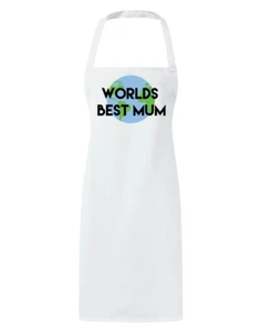 Worlds Best Mum Apron Cooking Baking Gift - Picture 1 of 20