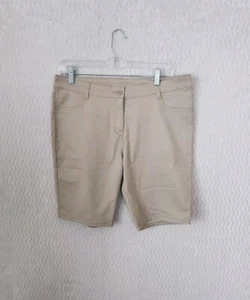 Nautica Shorts Girl's Uniform Size 14 Beige 34Waist 9" Inseam - Picture 1 of 9