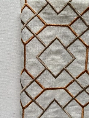 Остатки дизайнерской терракотовой ткани Kravet Thom Filicia Stinard 24 дюйма x 24 дюйма - Изображение 1 из 3