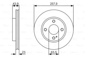 Bosch 0986479S38 Bremsscheibensatz Vorderachse belüftet ersetzt 1 535 924 - Bild 1 von 1