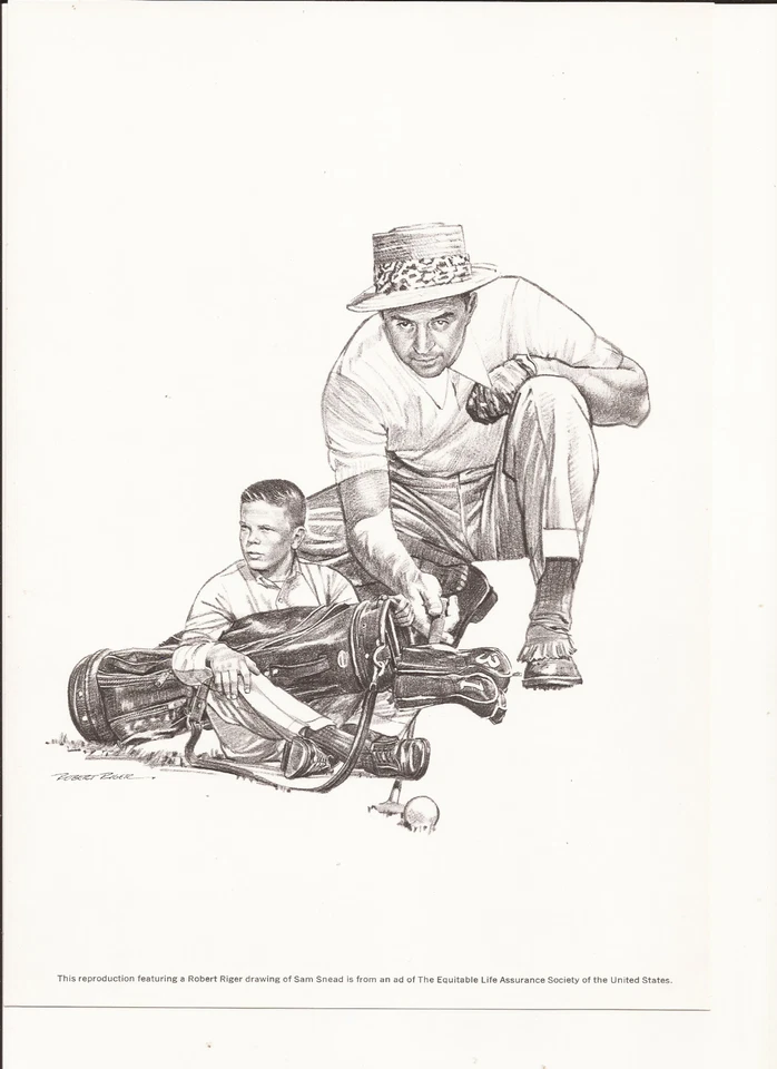 Dibujo reproducción vida equitativa SAM SNEAD PGA Golf Tour Champion Foto 1 de 1
