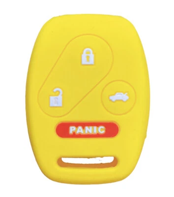 Fit Honda Accord CR-V Civic Pilot 4 Button Remote Key Fob Silicone Case Cover - Image 1 of 4