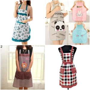 New Animal Women's Apron Panda Rabbit Elephant  Floral Free Ship - Picture 1 of 15