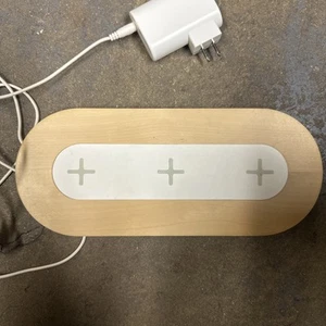 Ikea Nordmarke 3 Triple Pad For Wireless White Wood Charging Birch - Zdjęcie 1 z 1