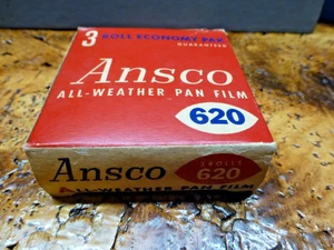 Vintage Ansco 120 Ansco All Weather Pan Film 1960 3 sealed ROLLS - Picture 1 of 7