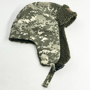 John Deere Digital Camouflage Trapper Hat Hunting Winter Sherpa Flaps EX COND - Picture 1 of 9