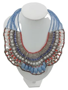 Maliparmi Collana Boho Donna Blu/Grigio con Perle - Foto 1 di 2