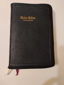 Bibel Welt 1945 KJV Rote Buchstabenausgabe Echtleder Konkordanz Vintage - Bild 1 von 4