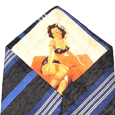Dolce and Gabbana Tie Vintage Peek A Boo Pinup Girl Cravatte Designer Silk Italy - Image 1 of 4
