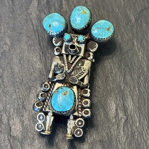 Toby Henderson Navajo Kachina Bolokrawatte Sterlingsilber Türkis Vintage 38" - Bild 1 von 17