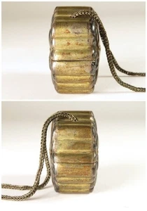 Antique Meiji Silver Miniature Princess Inro 22g Japanese Small Accessory - Picture 1 of 10