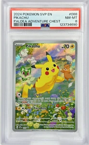 PSA 8 SVP EN Pikachu #88 - 2024 Paldea Adventure Chest Promo 088 - Bild 1 von 2