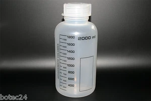 Bottiglia a collo largo bottiglia in plastica 2000 ml PP graduata - Foto 1 di 1