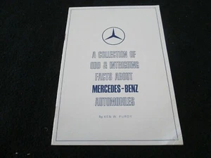 1961 Mercedes Benz FACTS Sales Catalog 190SL 220 S 300 D 300SL R Coupe Brochure - Picture 1 of 5