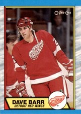1989-90 O-PEE-CHEE DAVE BARR DETROIT RED WINGS #13