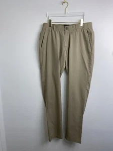 Under Armour Drive Golf Pants Mens 35x35 Beige Lightweight Stretch Flat Front - Picture 1 of 14