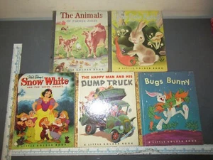Little Golden Book Lot Lively Rabbit Farmer Jones Animals Snow White Bugs Bunny - Bild 1 von 10