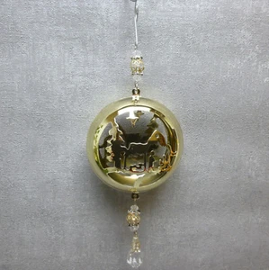 Formano Deko Metall Krippe Winter gold Hänger Fensterdeko Weihnachten ANGEBOT - Bild 1 von 2