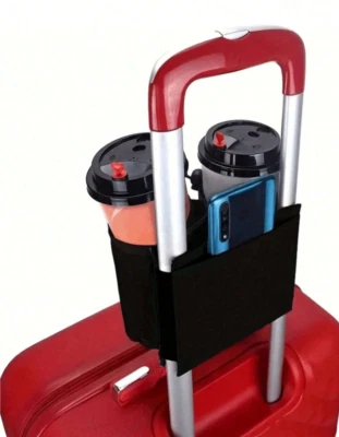 1pc Luggage Handle Cup Holder – Universal Travel Drink & Phone Caddy Sleeve-NEW - Image 1 of 4