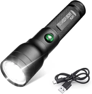 600 Lumen LED-Taschenlampe USB C wiederaufladbar, IP65 wasserdichte Handlampe - Picture 1 of 6