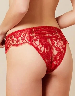 Calzoncillo Agent Provocateur ANDRINA L/4 NUEVO CON ETIQUETAS Rojo Orig. $505 ¡MUY RARO! [X] Foto 1 de 4