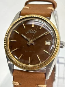Montre Homme MIDO Vintage 2872 ETA Mov't. cadran chocolat index or (NJL026900) - Photo 1/10