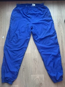Vintage 90er Nike Herren Gefüttert Windbreaker Blau Jogginghose Track Warm Up Hose L - Bild 1 von 6