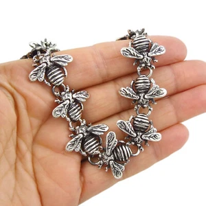 Bee Insect Necklace 925 Sterling Silver Hallmarked Honeybee Design Gift Boxed - Picture 1 of 6