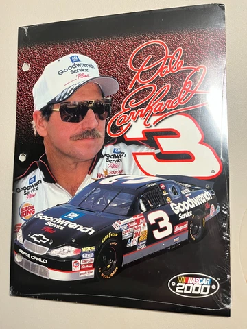 Dale Earnhardt NASCAR Vintage 3 Ring Binder Folder 2000 New sealed 12" x 9" Cover