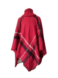 Women Tassel Loose Knit Wrap Cardigan Irregular Poncho Shawl Coat Jacket Sweater - Picture 1 of 5