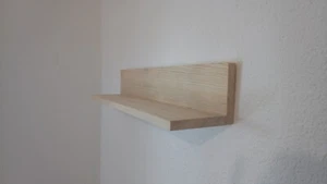 Wandregal Holz Massiv Hängeregal Fichte Unbehandelt Natur Ideal Für Deko - Bild 1 von 7