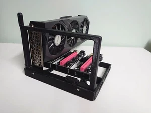 Ripe3D Triple External GPU Graphics Card Stand for DIY Mining Rig 8 PCI slot - Afbeelding 1 van 5
