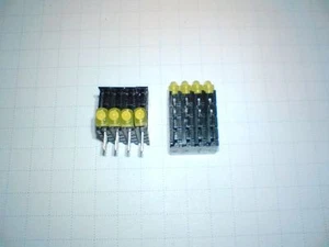 HP 4x 2mm yellow bar LED diode angle THT Lot-10pcs - Picture 1 of 1