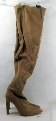 LILIANA MARRÓN 4.5" BLOQUE Tacón Punta Punta Punta Sobre la Rodilla Botas MUJERES Talla 8.5 Foto 1 de 4