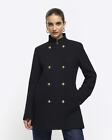 River Island Womens Black Polyester Coat Size 8