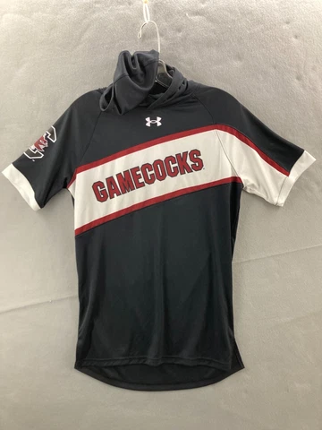 Carolina Gamecocks Under Armour Shirt Mens Medium Hooded Black Short Sleeve Cover