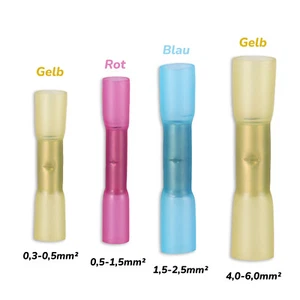 Stoßverbinder Schrumpfverbinder Kabelverbinder Quetsch wasserdicht schrumpfbar - Picture 1 of 5