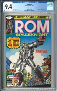 Rom #1 CGC 9,4 casi nuevo WP 1979 Marvel Comics basados en Parker Brothers Space Toy - Imagen 1 de 2