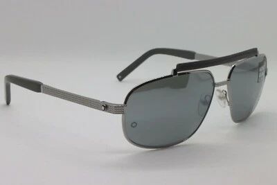 NUEVAS GAFAS DE SOL MONT BLANC MB 455S 14C PLATEADAS ESPEJADAS MARCOS AUTÉNTICOS 63-14 Foto 1 de 4