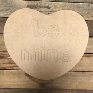 Valentinstag Herz Be Mine Ausschnitt, unfertige Form, Malen nach Linie, Gravur Handarbeit - Bild 1 von 1