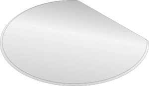 HARK Glasbodenplatte 1100x950 mm Facettenschliff Kreisform Funkenschutz Facette - Bild 1 von 2