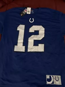 Majestic Indianapolis Colts Andrew Luck Graphic T Shirt Men’s XL Blue Cotton - Picture 1 of 5
