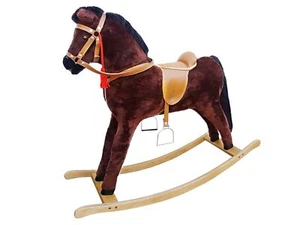 Schaukelpferd braun Schaukeltier Holzpferd Schaukelspielzeug reiten Kinder - Bild 1 von 2