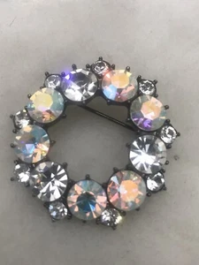 SPILLA/SPILLA VINTAGE FIRMATA AK ANNE KLEIN SPARKLE AB BOREALIS METALLO NERO # 767 - Foto 1 di 9