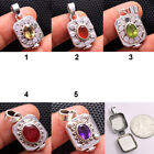 Square Shape Poison Gemstone Box Pendant 925 sterling silver Handmade jewelry
