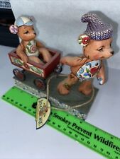 Jim Shore Heartwood Creek Pull Me Now & I'll Pull You Later Bears Pulling Wagon