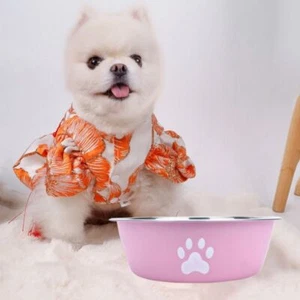 Große Kapazität Edelstahl Hundeschüssel rutschfest Hund Wasserschüssel Zuhause - Bild 1 von 12